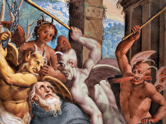 particolare affresco del fiammenghino